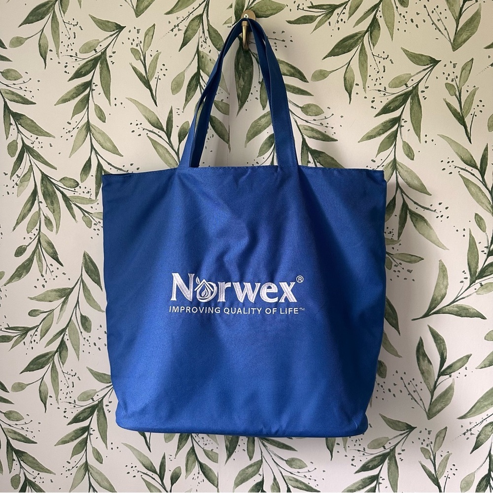 Norwex Zipper Tote Bag. Blue.